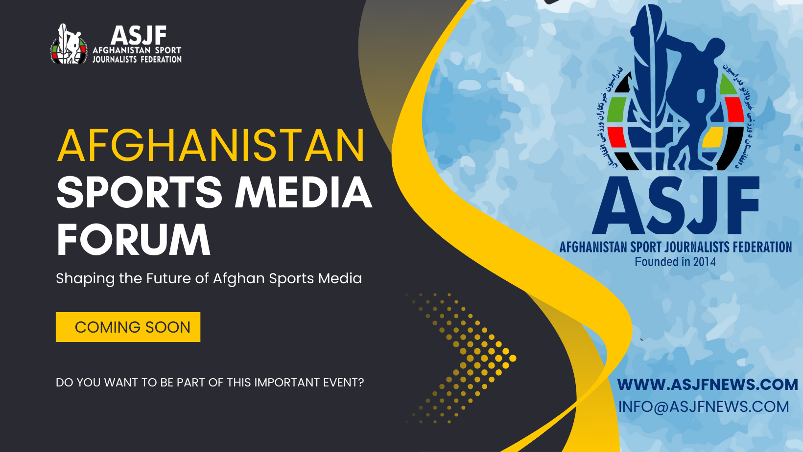 Afghanistan Sports Media Forum - ASJF NEWS