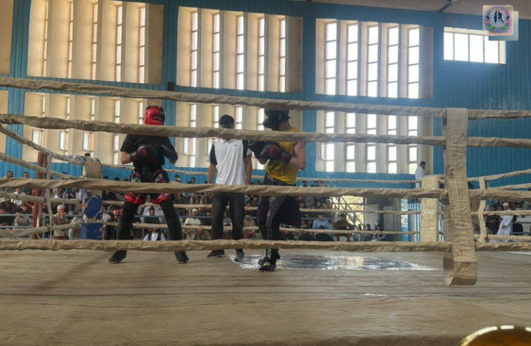 Kickboxers at the northern and northeastern Afghanistan championship