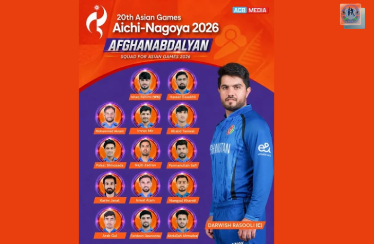 Afghanistan A Squad Named for 2026 Asian Games