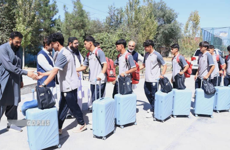 Afghanistan under-20 football team before departure