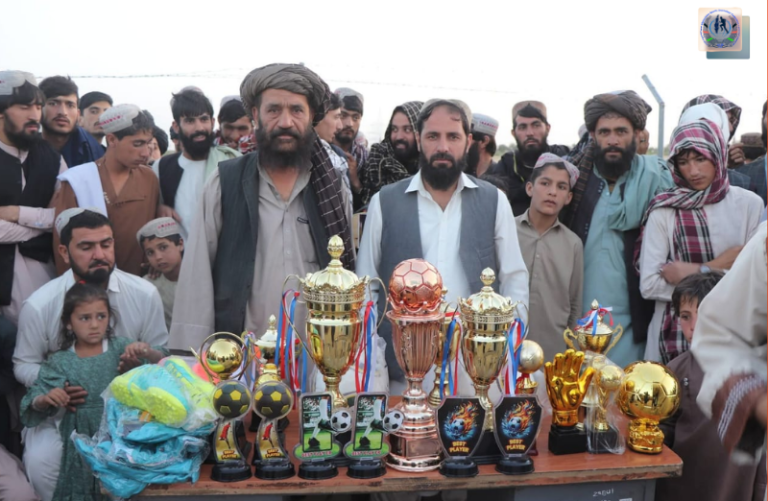 Maktab players after winning the Shah Joy football tournament
