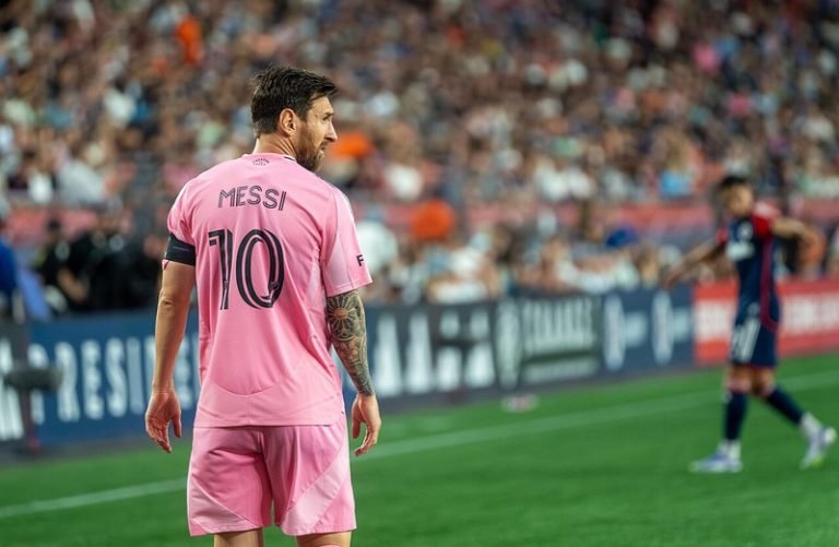 Lionel Messi plays for Inter Miami during a 2025 Major League Soccer match