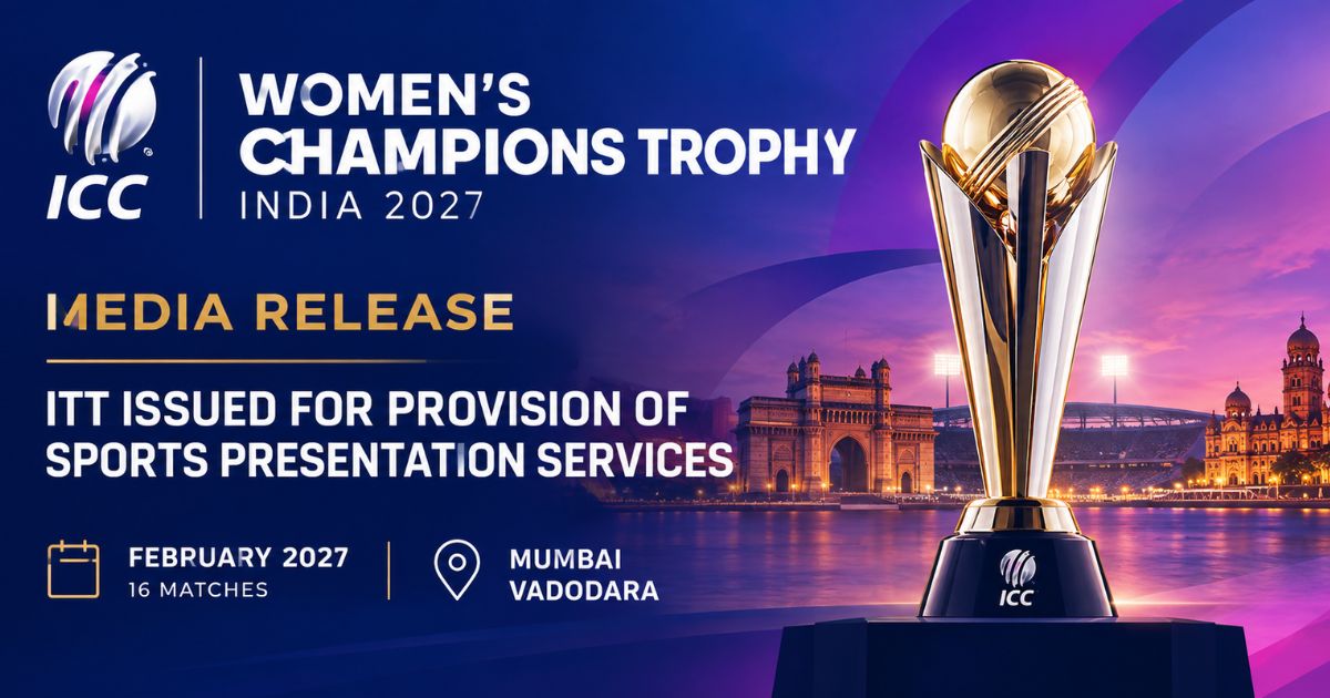 International Cricket Council announcement for sports presentation services at the 2027 Women’s Champions Trophy