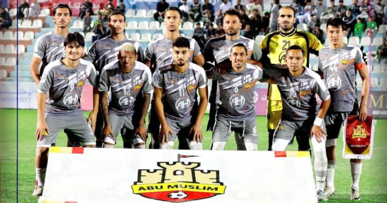 Abu Muslim Farah players during their Afghanistan Champions League match against Khorasan Faryab.