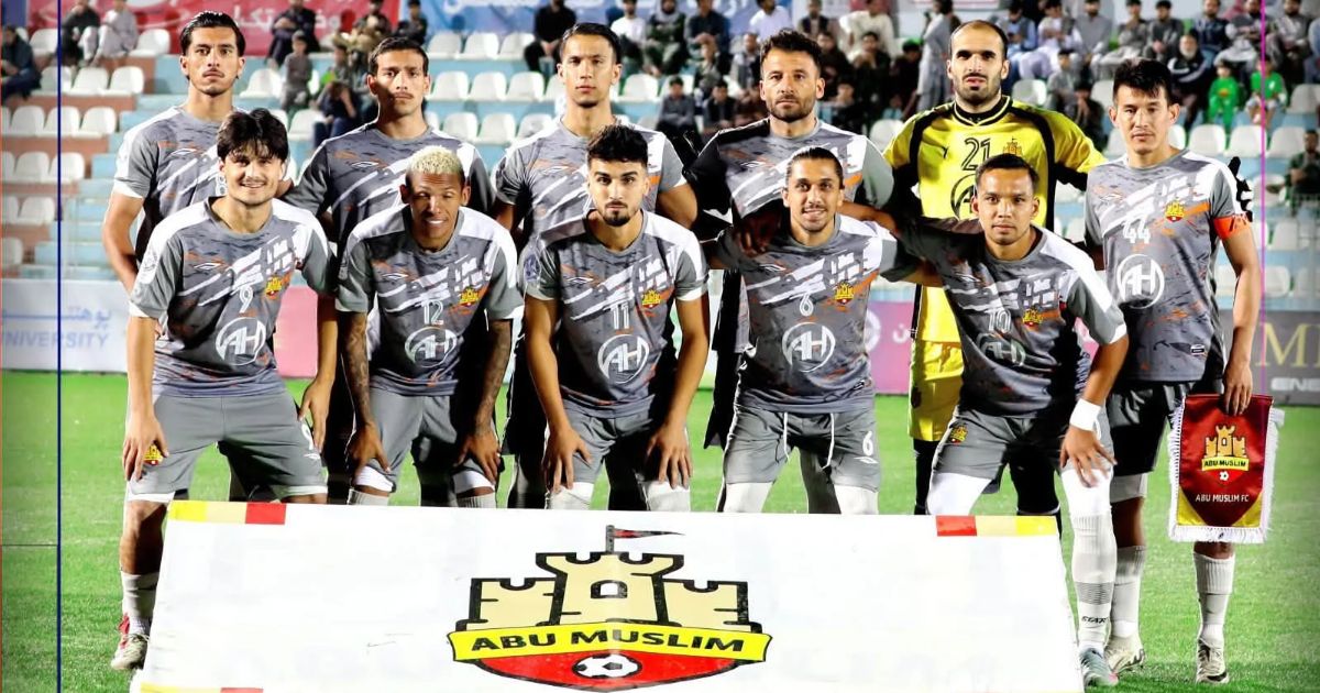 Abu Muslim Farah players during their Afghanistan Champions League match against Khorasan Faryab.