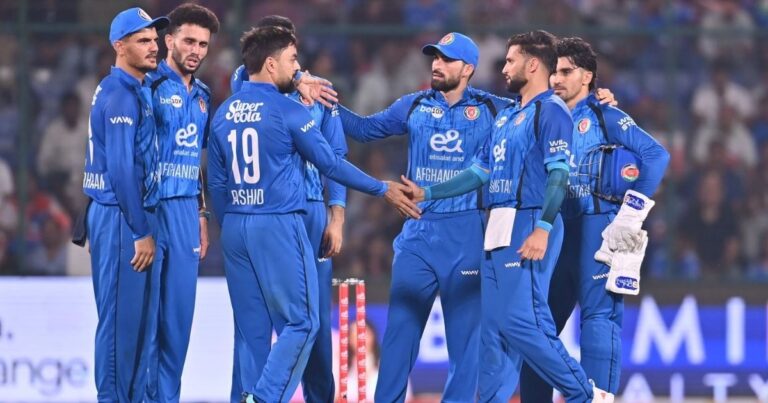 Afghanistan cricket players during the T20I series against India in New Delhi
