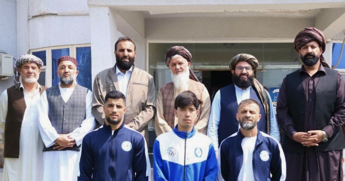Afghanistan boxing delegation before departing for the 20th Asian Games in Japan