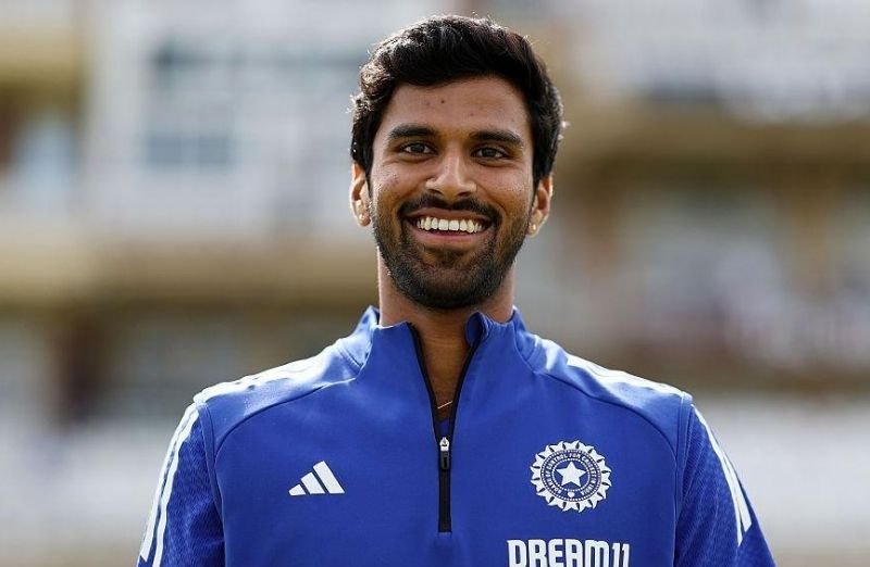 India all-rounder Washington Sundar during a cricket training session
