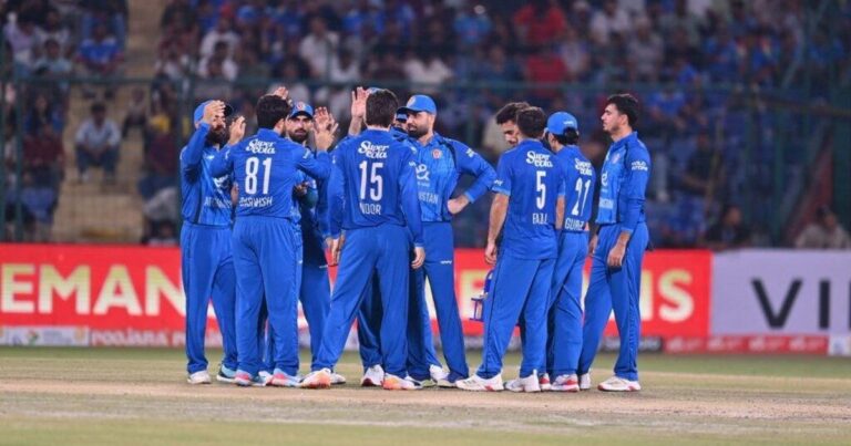 Afghanistan cricket team during the T20I series against India in New Delhi