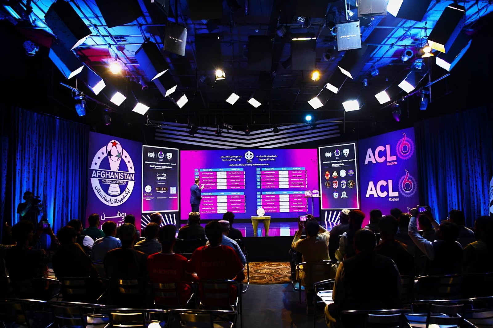 Afghanistan Football Federation official conducts the draw for the sixth Afghanistan Champions League season
