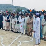Players participating in a 40-team volleyball tournament in Khost, Afghanistan