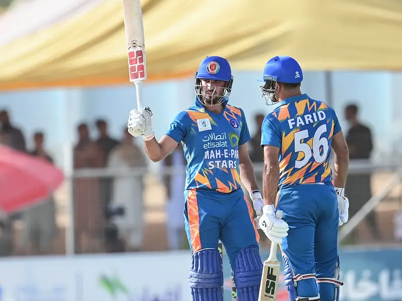 Mahipar Stars players during Afghan domestic cricket