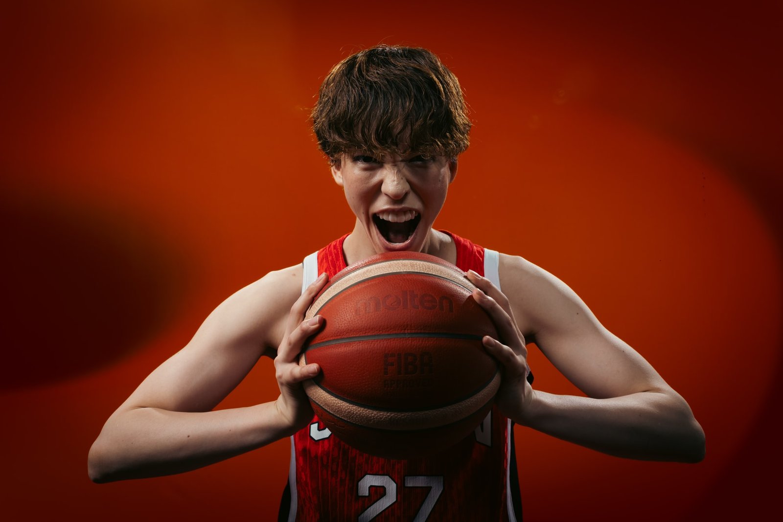 Saki Hayashi shoots for Japan during the 2026 FIBA Women’s Basketball World Cup