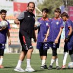 د افغانستان د ۱۵ کلنو فوټبال ملي لوبډلې لوبغاړي په کابل کې د تمرین پر مهال.