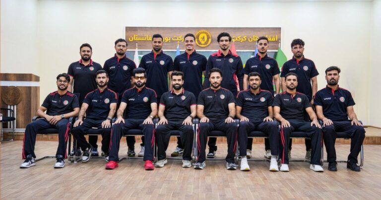 Afghanistan cricket team ahead of one-off Test against Bangladesh in Abu Dhabi