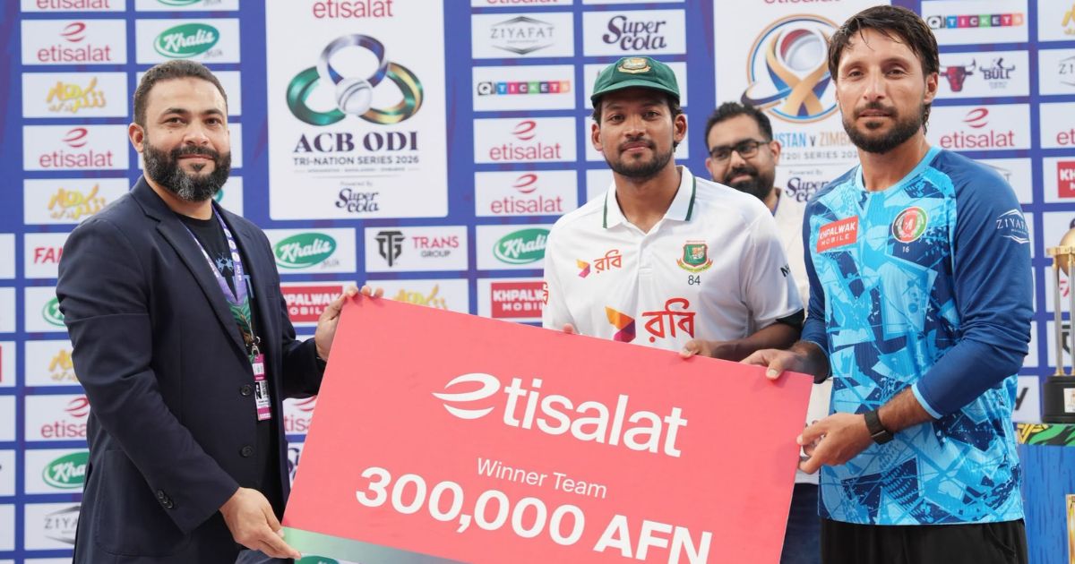 Bangladesh captain Najmul Hossain Shanto or player-of-the-match Litton Das during the post-match presentation following the Afghanistan-Bangladesh Test in Abu Dhabi.
