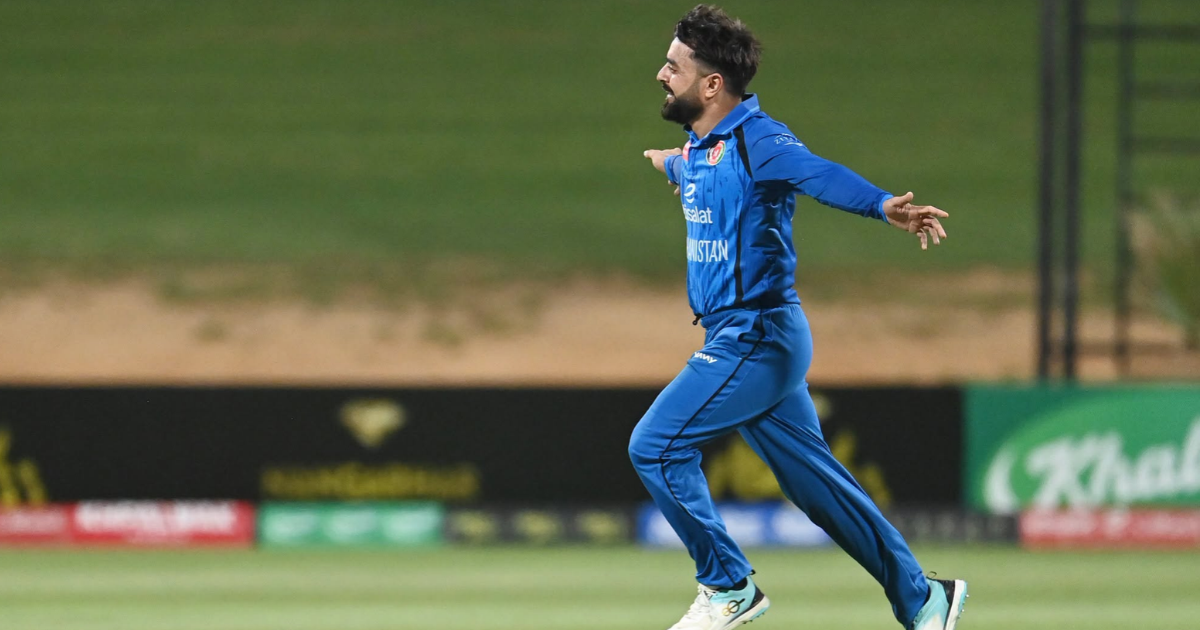 Afghanistan cricket match against Bangladesh featuring Rashid Khan