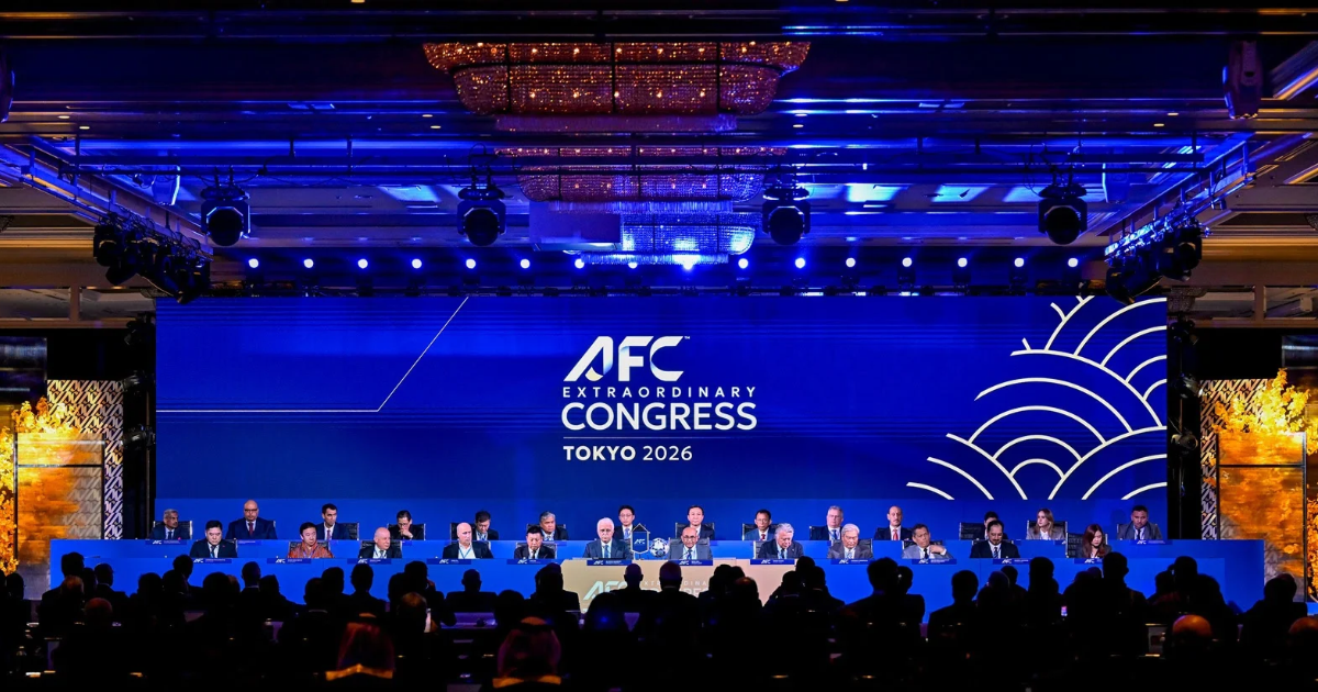 Delegates attending the AFC Extraordinary Congress in Tokyo, Japan